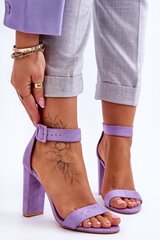 Suede High Heels Sandals Violet Jacqueline 24651-21 цена и информация | Женские босоножки | pigu.lt