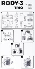 Клетка для грызунов Zolux Rody3 Trio, белая цена и информация | Клетки и аксессуары для грызунов | pigu.lt