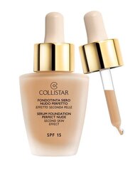 Жидкая тональная основа Collistar Second Skin Effect SPF15 30 мл, 3 оттенка Nudo цена и информация | Пудры, базы под макияж | pigu.lt