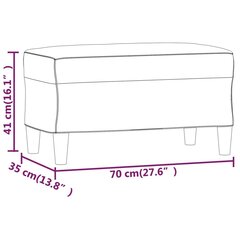 Suoliukas 70x35x41cm, juodas kaina ir informacija | Sėdmaišiai ir pufai | pigu.lt