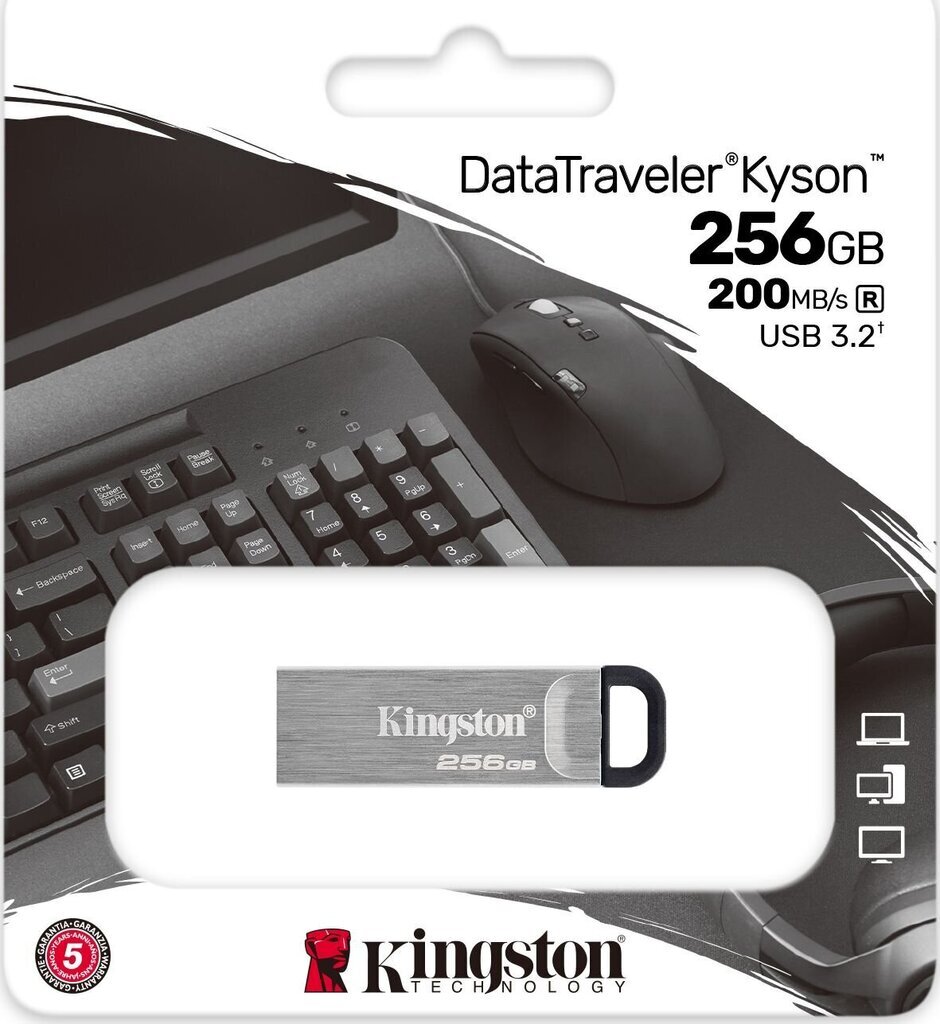 Kingston Kyson 256GB USB 3.2 цена и информация | USB laikmenos | pigu.lt