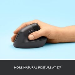 Беспроводная мышь Logitech Lift Vertical Ergonomic Mouse, черная - 910-006473 цена и информация | Мыши | pigu.lt