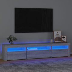 Televizoriaus spintelė su led, pilka ąžuolo, 195 x 35 x 40 cm цена и информация | Тумбы под телевизор | pigu.lt