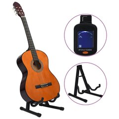 Klasikinės gitaros rinkinys pradedantiesiems, 12 dalių, 4/4 39" kaina ir informacija | Gitaros | pigu.lt