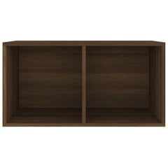 Dėžė vinilinėms plokštelėms, ruda, 71x34x36cm, mediena цена и информация | Шкафы | pigu.lt