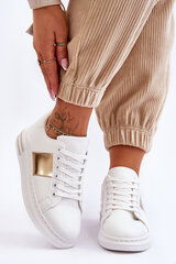 Classic Sports Shoes White and Gold Follow Me 25697-21 цена и информация | Спортивная обувь, кроссовки для женщин | pigu.lt