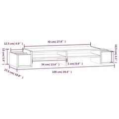 Monitoriaus stovas 100x27,5x15 cm kaina ir informacija | Monitorių laikikliai | pigu.lt