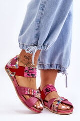 Odiniai sandalai su raišteliu Maciejka 03375-44 Pink 25902-21 kaina ir informacija | Basutės moterims | pigu.lt