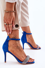 Zomšiniai aukštakulniai sandalai su akmenukais Blue Moments 25956-21 kaina ir informacija | Basutės moterims | pigu.lt