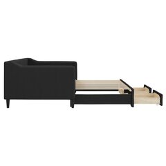 Sofa-lova , 90x190 cm, juoda цена и информация | Кровати | pigu.lt