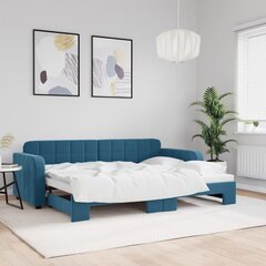 Sofa-lova , 80x200 cm, mėlyna kaina ir informacija | Lovos | pigu.lt