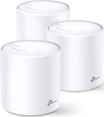 TP-Link Deco AX5400 viso namų tinklo Wi-Fi 6 dviejų juostų maršrutizatorius ir kartotuvas, WPA3, iki 660 m², 6XGigabit, Deco X60 x 3 kaina ir informacija | Maršrutizatoriai (routeriai) | pigu.lt