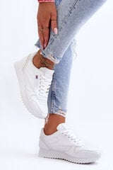 Leather Lace Up Platform Sports Shoes White Merida 26135-21 цена и информация | Спортивная обувь, кроссовки для женщин | pigu.lt