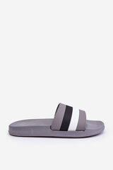 Men's Striped Slippers Gray Vision 26229-P цена и информация | Мужские шлепанцы, босоножки | pigu.lt