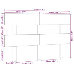 Lovos galvūgalis, medaus rudas, 124x3x81cm, pušies masyvas kaina ir informacija | Lovos | pigu.lt