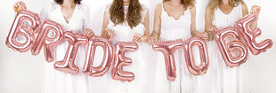 Foliniai balionai Bride to be 340x35 cm,auksiniai/rožiniai, 50 vnt. kaina ir informacija | Balionai | pigu.lt