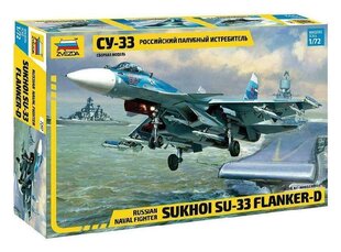 Сборная модель Zvezda 7297 Russian Navy Fighter Sukhoi SU-33 Flanker D 1:72 цена и информация | Склеиваемые модели | pigu.lt