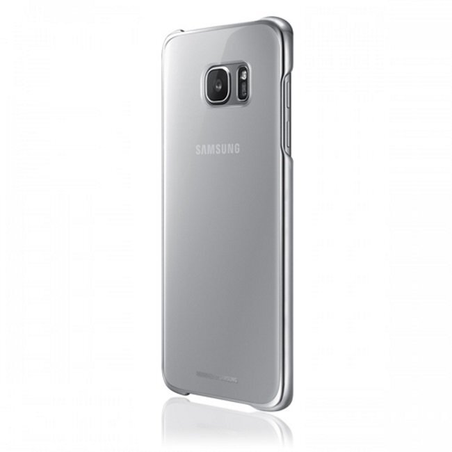 Apsauginis dėklas Clear Cover skirtas Samsung Galaxy S7 Edge, Sidabrinis kaina ir informacija | Telefono dėklai | pigu.lt