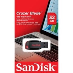 SanDisk Cruzer Blade USB 2.0 32GB kaina ir informacija | USB laikmenos | pigu.lt