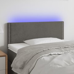 Galvūgalis su led, tamsiai pilkas, 80x5x78/88cm kaina ir informacija | Lovos | pigu.lt