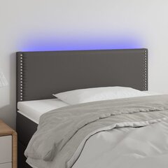 Galvūgalis su led, pilkas, 80x5x78/88cm kaina ir informacija | Lovos | pigu.lt