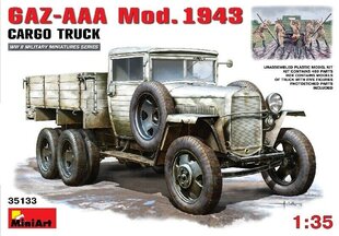 Сборная модель MiniArt - GAZ-AAA Mod. 1943 Cargo Truck, 1/35, 35133 цена и информация | Склеиваемые модели | pigu.lt