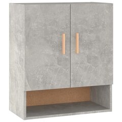 Sieninė spintelė , Apdirbta mediena, 60x31x70cm, betono pilka kaina ir informacija | Svetainės spintelės | pigu.lt