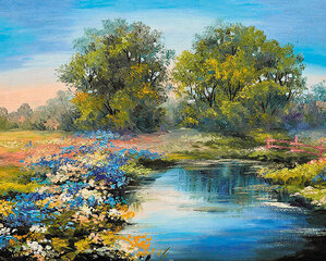 Алмазная мозаика 40x50 cm.  "Summer River" цена и информация | Алмазная мозаика | pigu.lt