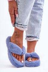 Women's Furry Slippers Papcie Blue Elma 26898-21 цена и информация | Женские тапочки | pigu.lt