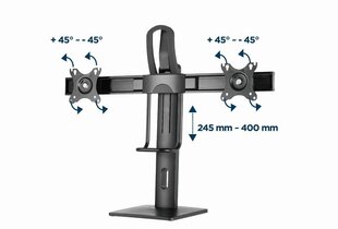 Gembird MS-D2-01 kaina ir informacija | Monitorių laikikliai | pigu.lt