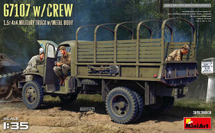 Сборная модель MiniArt - Chevrolet G7107 1½-ton 4X4 Cargo Truck w/Metal Body, w/Crew, 1/35, 35383 цена и информация | Склеиваемые модели | pigu.lt