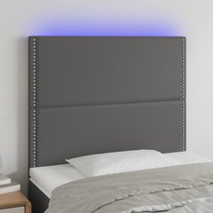 Galvūgalis su led, pilkas, 80x5x118/128cm kaina ir informacija | Lovos | pigu.lt