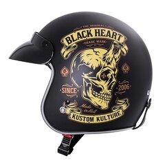 Moto šalmas W-TEC V541 Black Heart - Skull Horn juodas XS kaina ir informacija | Moto šalmai | pigu.lt