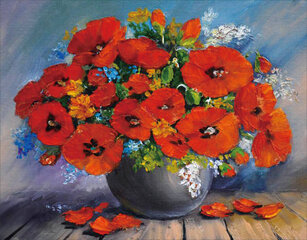 Deimantinė mozaika Red Bouquet, 40x50 cm kaina ir informacija | Deimantinės mozaikos | pigu.lt