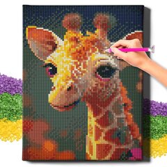 Deimantinė mozaika 5D Diamond Painting Oh Art! Žirafa, 20x30 cm kaina ir informacija | Deimantinės mozaikos | pigu.lt