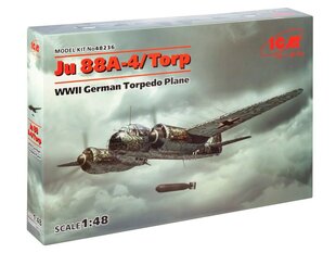 Сборная модель ICM 48236 Ju 88A-4 Torp/A-17, WWII German Torpedo Plane 1/48 цена и информация | Склеиваемые модели | pigu.lt