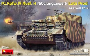 Klijuojamas Modelis MiniArt 35346 Pz.Kpfw.IV Ausf. H Nibelungenwerk Late Prod. (Sep-Oct 1943) 1/35 цена и информация | Склеиваемые модели | pigu.lt