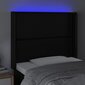 Galvūgalis su led, juodas, 93x16x118/128 cm kaina ir informacija | Lovos | pigu.lt