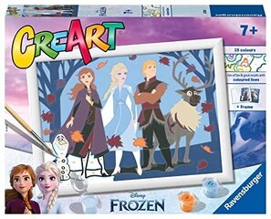 Tapyba pagal skaičius Ravensburger Frozen, 24 x 18 cm kaina ir informacija | Tapyba pagal skaičius | pigu.lt