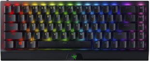 Механическая клавиатура, Razer BlackWidow V3 Mini HyperSpeed, RGB, Green Switch, чёрная, US цена и информация | Клавиатуры | pigu.lt