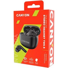 Canyon TWS-5 Black CNS-TWS5B kaina ir informacija | Ausinės | pigu.lt