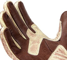 Odinės motociklininko pirštinės W-TEC Retro - Brown-Beige XXL цена и информация | Мото перчатки, защита | pigu.lt