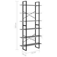 Aukšta spintelė, betono pilkos spalvos, 100x30x210cm, MDP kaina ir informacija | Lentynos | pigu.lt