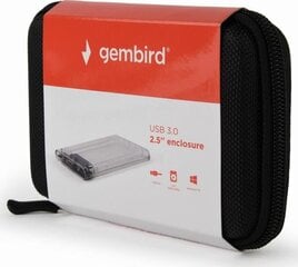 Чехол Gembird EE2-U3S9-6 жесткий диск 2,5", прозрачный цена и информация | Чехлы для внешних жестких дисков | pigu.lt