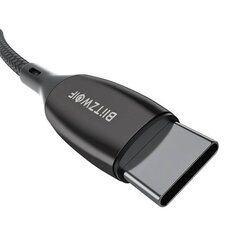 Blitzwolf BW-TC23 USB-C cable to USB-C, 100W 1.8m (black) цена и информация | Кабели и провода | pigu.lt