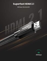 Ugreen (HD135) HDMI 2.1, 8K 60Hz, 3m цена и информация | Кабели и провода | pigu.lt