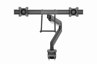 Monitora stiprinājums Gembird Desk Mounted Adjustable Monitor Arm for 2 Monitors цена и информация | Кронштейны для монитора | pigu.lt