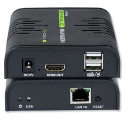 Удлинитель KVM Techly HDMI + USB Cat5e/6 до 120 м цена и информация | Кабели и провода | pigu.lt