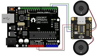 Fermion, DFPlayer Pro, 2 kanalų mini MP3 grotuvas su įmontuota 128MB atmintimi, DFRobot DFR0768 kaina ir informacija | Atviro kodo elektronika | pigu.lt