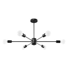 Chandelier LANGO 6 black CRIMSON SL.1023 цена и информация | Люстры | pigu.lt